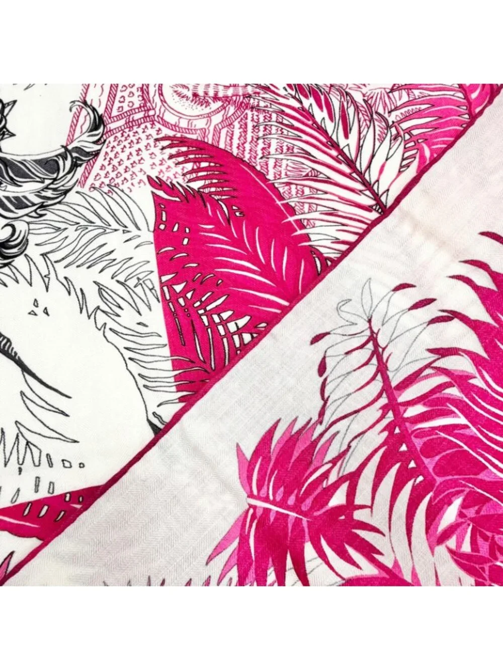 Hermes Mythiques Phoenix Cashmere Silk Carre Geant 140 Scarf Pink - Picture 5 of 10